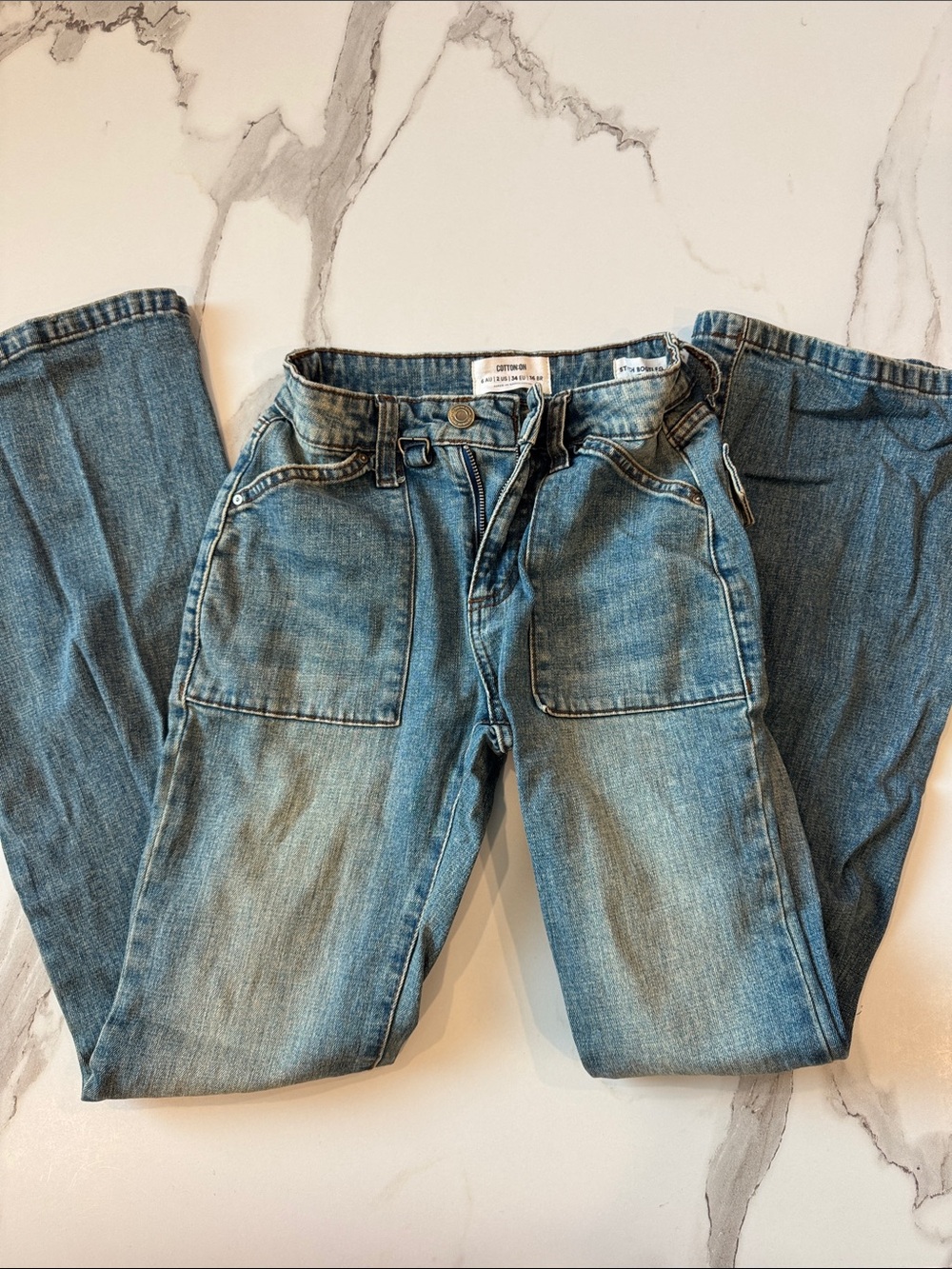 Cotton On Women's Light Blue Flare Jeans